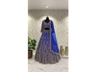 Electric Blue Lehenga